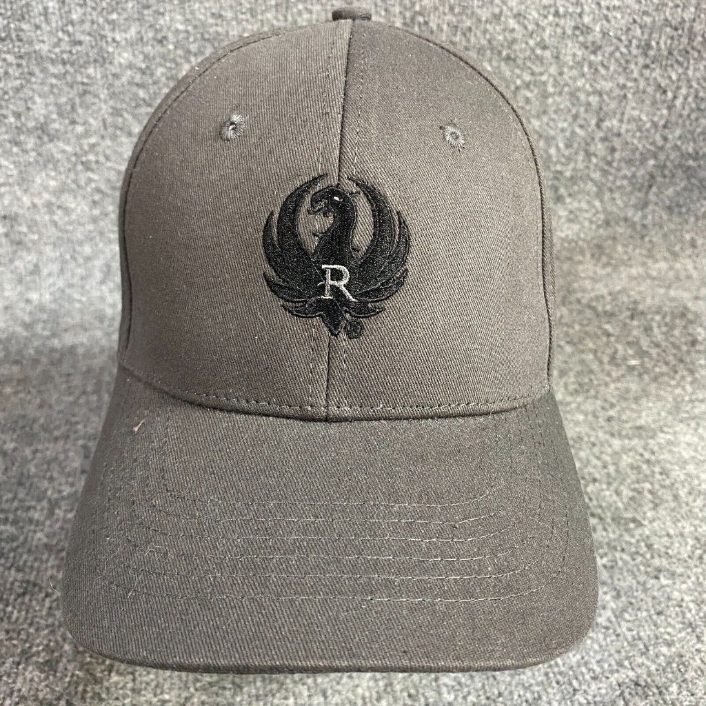 Ruger Hat Gray Embroidered Official Strapback 100 Cotton Twill